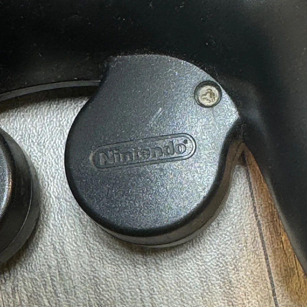 Official Nintendo GameCube Black Controller DOL-003 Wired OEM Tested & Working